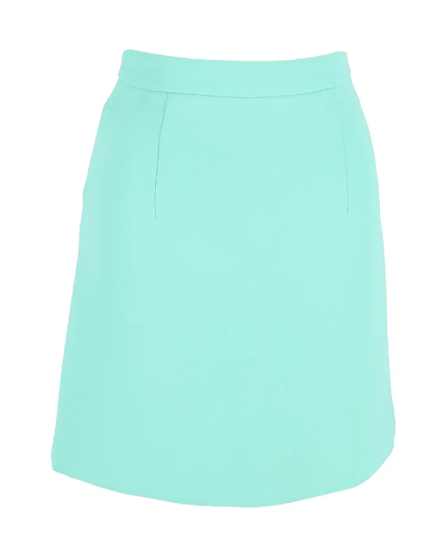 McQ by Alexander McQueen Skirt in Turquoise Polyester