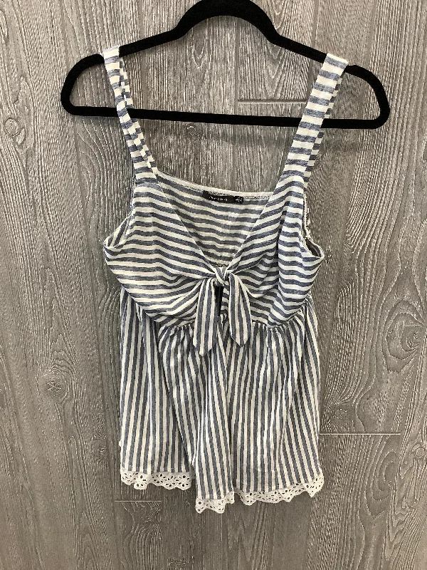 Top Sleeveless By Doe & Rae In Striped Pattern, Size: L