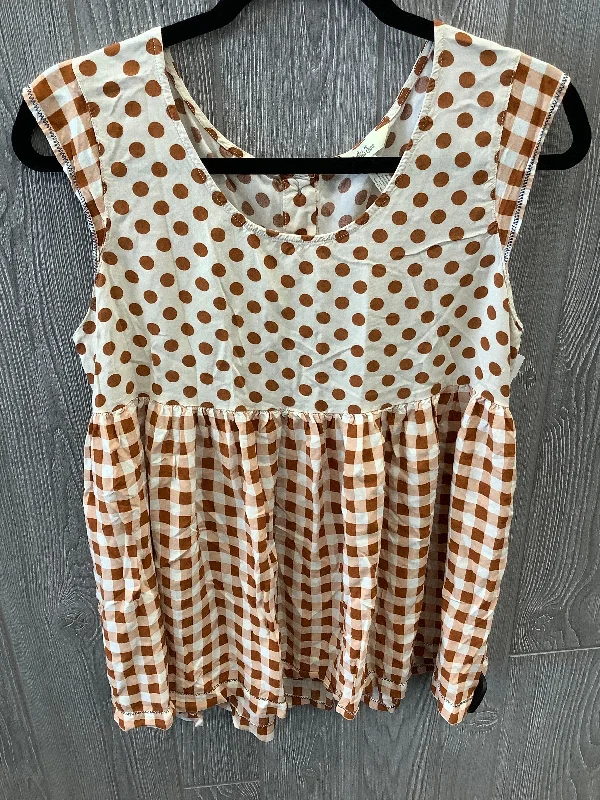 Top Sleeveless By Matilda Jane In Brown, Size: M