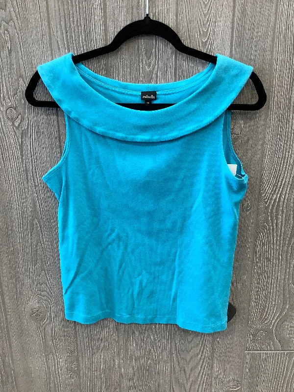 Top Sleeveless By Rafaella In Blue, Size: M