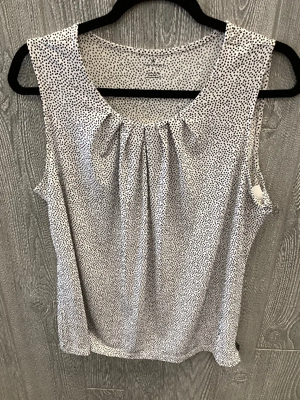 Top Sleeveless By Worthington In Polkadot Pattern, Size: L