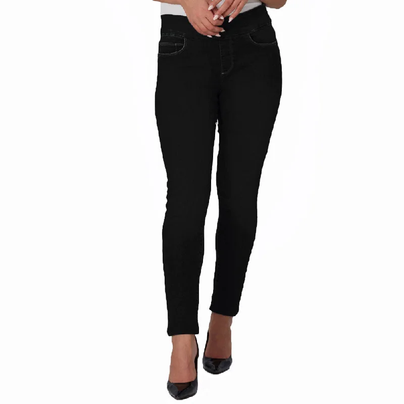 Women's ANNA-NBLK High Rise Skinny Pull-On Jeans