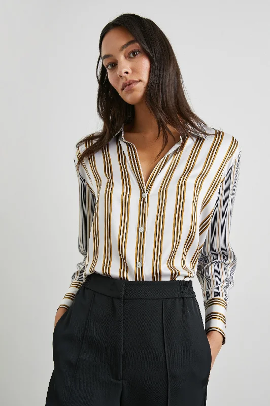 DORIAN SHIRT - BRONZE MIX STRIPE