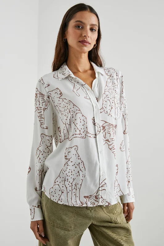 KATHRYN SHIRT - CAMEL JUNGLE CATS