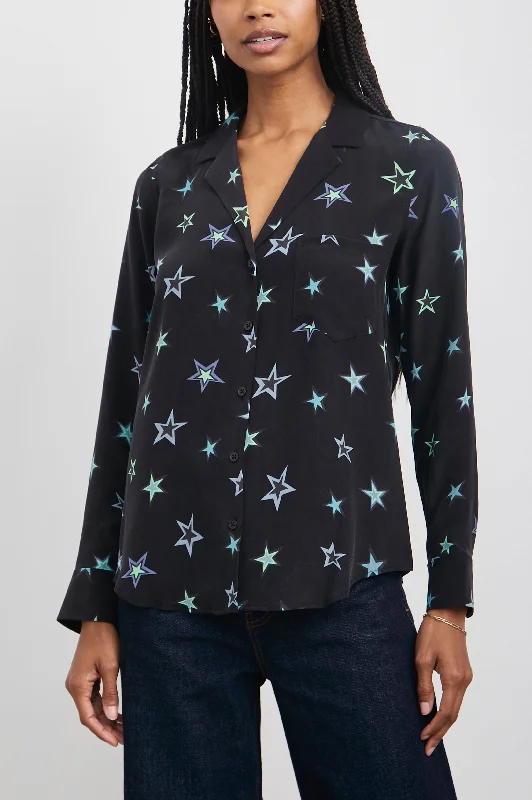 REBEL SHIRT - BLACK COSMIC STARS