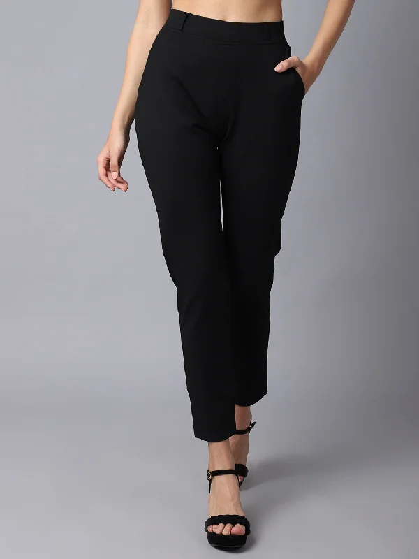 Women's  Flat Front Black  High rise Jeggings