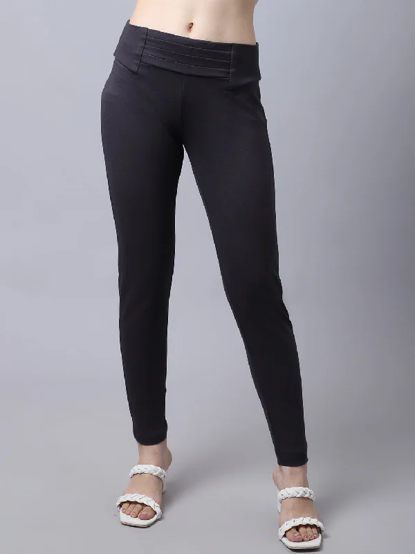 Women's  Broad waistband Charcoal  High rise Jeggings