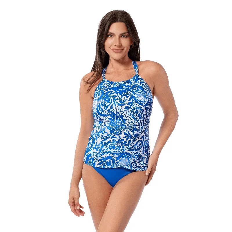 ARABESQUE BIANCA DRAPE TANKINI TOP