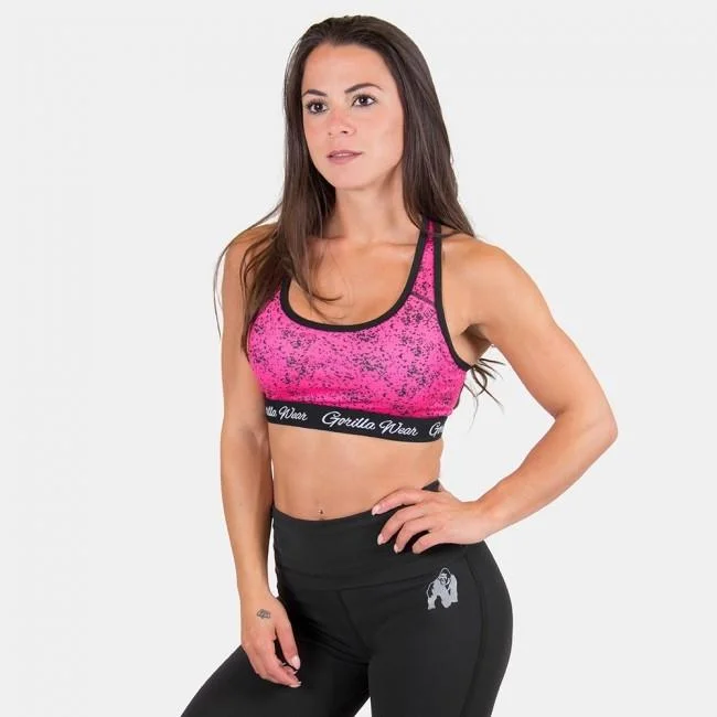 Gorilla Wear Hanna Sports Bra - Black-Pink