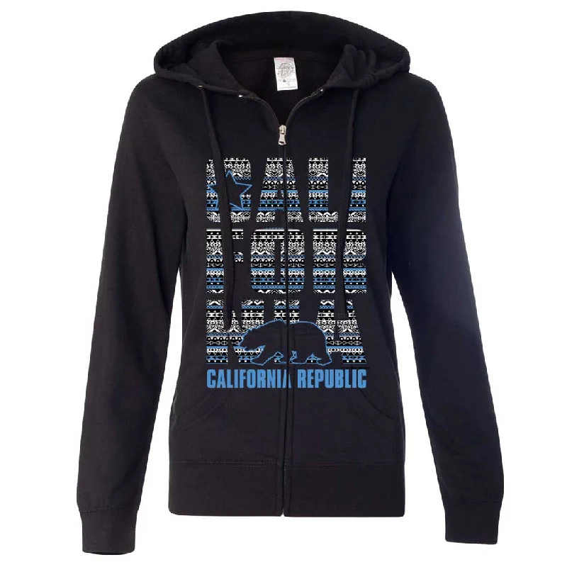 California Republic Tribal Aztec Ladies Zip-Up Hoodie