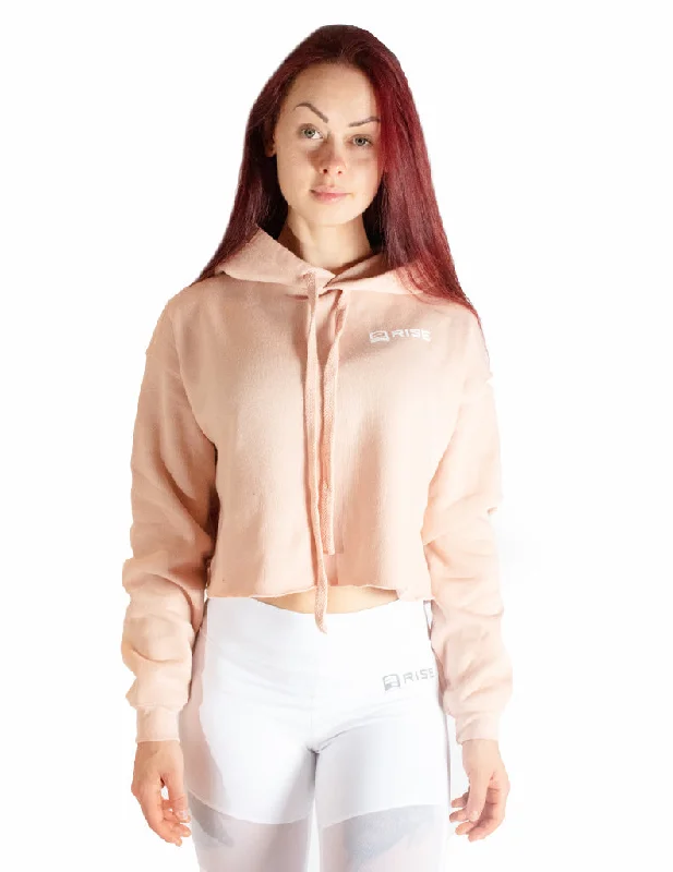 CROPPED HOODIE - PEACH