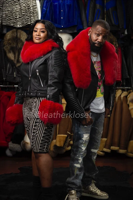 Women's Trey Biker Full Fox Fur [Red Fur]