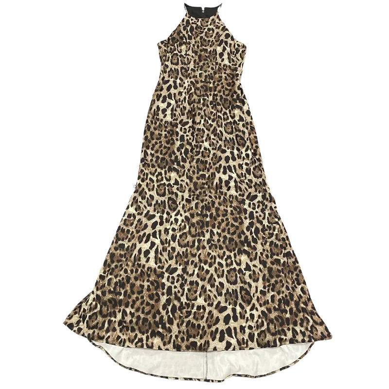 Animal Print Dress Party Long By Badgley Mischka, Size: L