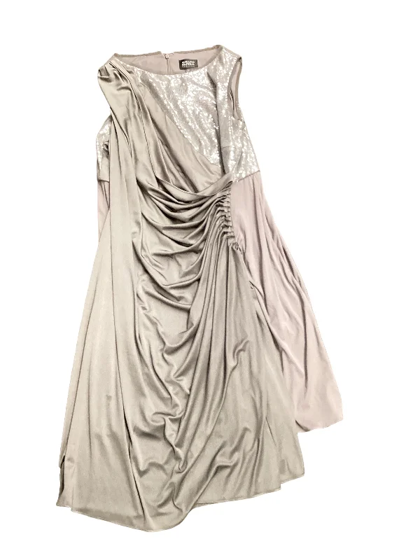 Grey Dress Party Long Adrianna Papell, Size 14